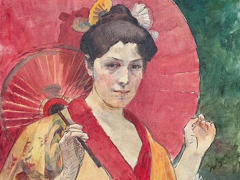 1861-Emil Dill - Marie in kimono